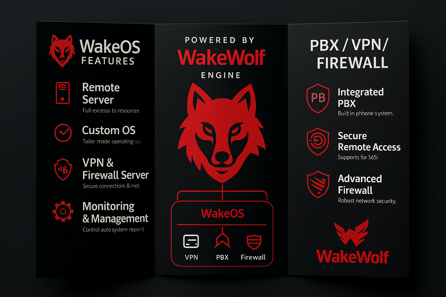 WakeOS features and WakeWolf engine